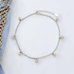 PurpleLuck Genelia Silver Anklet. Sterling Silver trendy and modern ankle jewellery for women and girls. Festive wear adjustable anklet