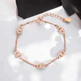 Purpleluck Grace 925 Silver Bracelet- Daily wear simple rose gold bracelet for girls and women