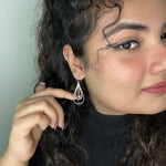 Purpleluck Teardrop 925 Silver Earrings for birthday and Valentine day gift for women and girls