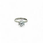 PurpleLuckJasmine 925 Silver Solitaire Ring Perfect gift for girlfriend. adjustable ring in modern design for women and girls