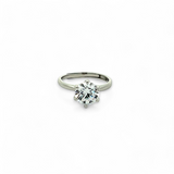 PurpleLuckJasmine 925 Silver Solitaire Ring Perfect gift for girlfriend. adjustable ring in modern design for women and girls