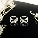 PurpleLuck Julia 925 Silver Ear Cuffs for daily and party wear for girls and women. Minimal and modern design