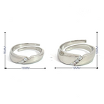 PurpleLuck Karlie 925 Silver Couple Rings Luxury adjustable elegant rings for romantic gift. Couple rings for Man and Women