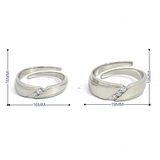 PurpleLuck Karlie 925 Silver Couple Rings Luxury adjustable elegant rings for romantic gift. Couple rings for Man and Women