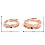 PurpleLuck Love Birds 925 Silver Couple Rings in Rose Gold Plating for couple romantic gift.Valentines and wedding gift