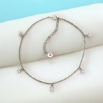 PurpleLuck Nithya 925 Silver Anklet. Star charm anklet with adjustable chain for women and girls. Ideal gift for girlfriend and wife