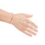 PurpleLuck Office Girl 925 Silver Diamond Bracelet. Dainty and charming bracelet for simple daily wearBracelet