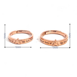 PurpleLuck Paris 925 Silver Couple Rings in Rose Gold and adjustable size