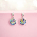 PurpleLuck Aurora 925 Silver Earrings. Gradient Charm Gift for Her 