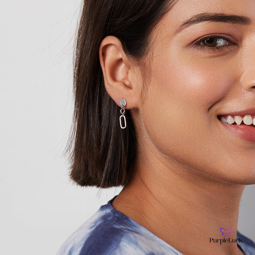 PurpleLuck Annette Silver Drop Earrings