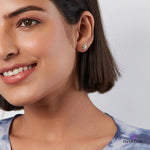 PurpleLuck Naomi Oxidized Sterling Silver Earrings . Tortoise shape cute and charming studs for women and girls 