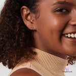 Purpleluck Teresa Oxidized Silver Earrings. Lightweight and heart shaped sterling silver earrings for girls and women