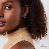 PurpleLuck Shirley Silver Earrings. 925 trendy small earrings for women and girls