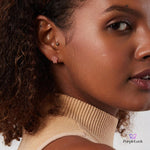 PurpleLuck Resse Rose Gold Earrings. Cute and simple studs for Girls. Gift for Girlfriend. Romantic gift