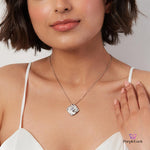 PurpleLuck Jennie 925 Silver Pendant Luxury Festive and wedding wear for women and girls