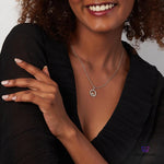 PurpleLuck Miss World 925 Silver Pendant. Simple and elegant jewellery for women. Gift for girlfriend and wife