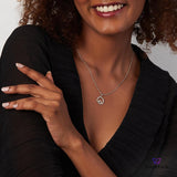 PurpleLuck Miss World 925 Silver Pendant. Simple and elegant jewellery for women. Gift for girlfriend and wife