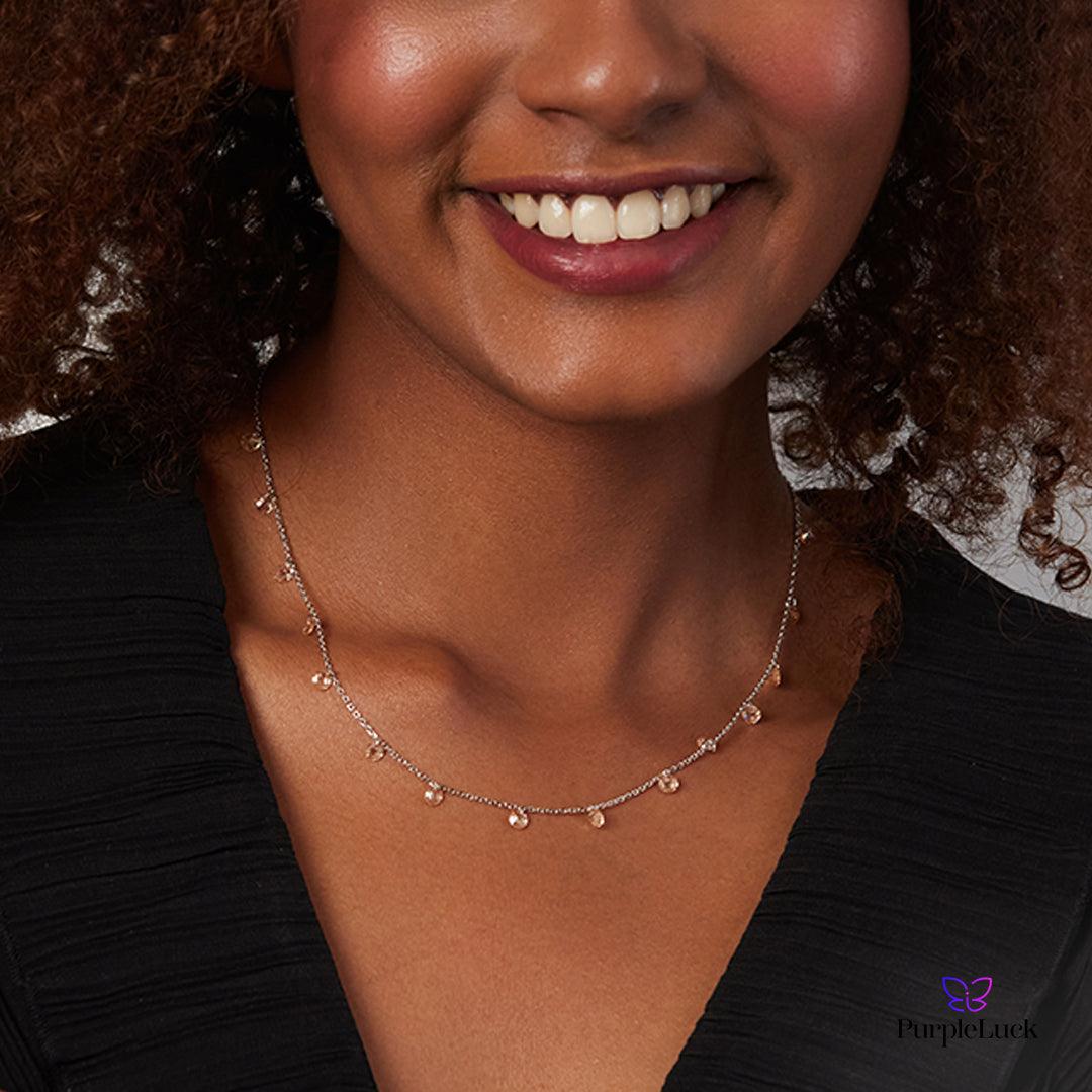 Purpleluck Queen Elizabeth Silver Necklace
