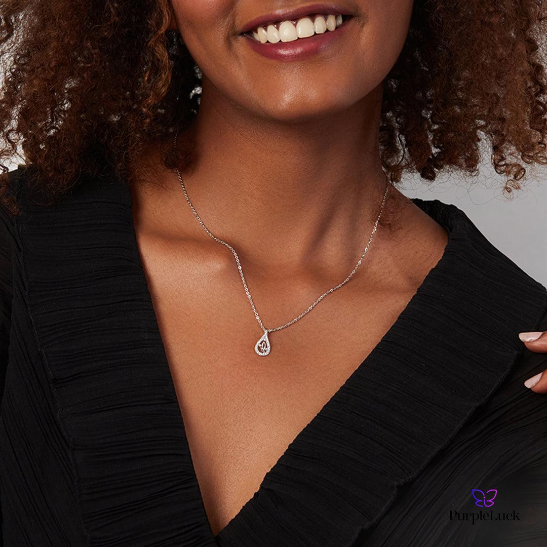 PurpleLuck Cara 925 Silver Pendant- Dainty and elegant everyday wear. Rakshabandhan, Wedding and Valentine day gift