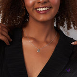 PurpleLuck Scarlett 925 Silver Pendant dainty daily wear pendant with adjustable chain for women and girls