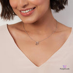 PurpleLuck Heartbeat Silver Necklace - Romantic gift for girlfriend and wife with adjustable chain. Valentine and anniversary gift
