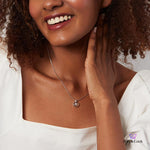 PurpleLuck Circle Of Life 925 Silver Necklace. Minimal daily and office wear pendant. Ideal gift for sister, girlfriend and wife