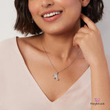 PurpleLuck Monarch 925 Silver Butterfly Pendant for gifting to girlfriend  and wife with adjustable chain