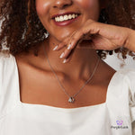 PurpleLuck Olivia 925 Silver Pendant. Simple daily wear modern gift for Women and girls