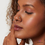 PurpleLuck Alia Oxidized Silver Nose Pin. Traditional minimal Indian Nose Jewelry