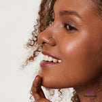 PurpleLuck Pushpa Oxidized Silver Nose Pin
