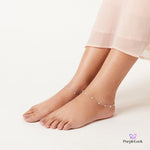 PurpleLuck Ellen Silver Queen Anklet