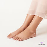 PurpleLuck Ellen Silver Queen Anklet