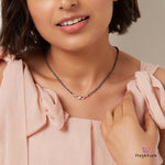 PurpleLuck Nimrit Rose Gold  Mangalsutra 925  Silver elegant and dainty traditional wear