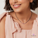 PurpleLuck Sowmya Rose Gold  Mangalsutra 925  Silver elegant and dainty traditional wear