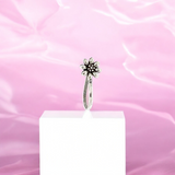 Pushpa Oxidized Silver Nose Pin