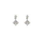 PurpleLuck Shirley Silver Earrings. 925 trendy small earrings for women and girls