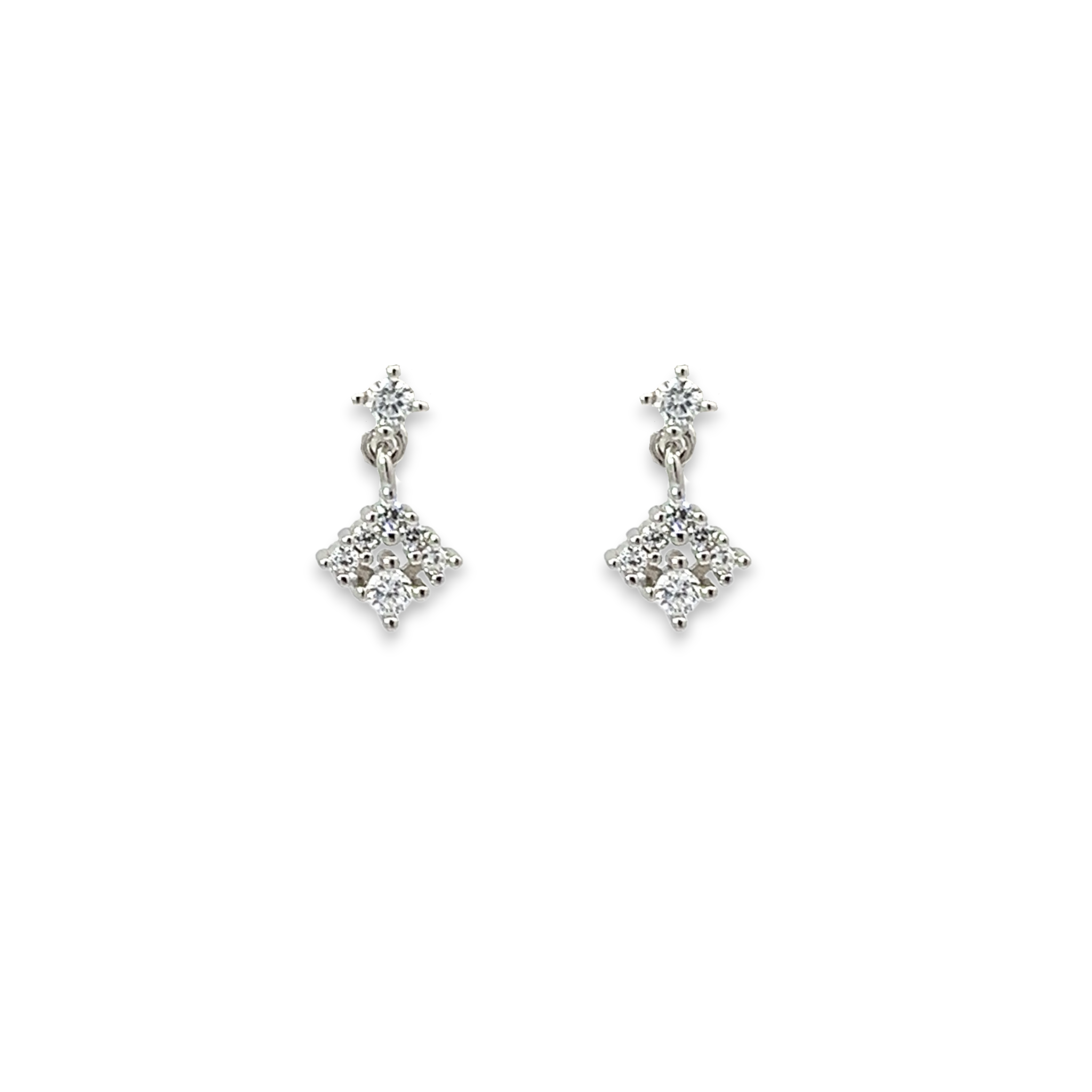 PurpleLuck Shirley Silver Earrings. 925 trendy small earrings for women and girls