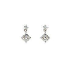 PurpleLuck Shirley Silver Earrings. 925 trendy small earrings for women and girls