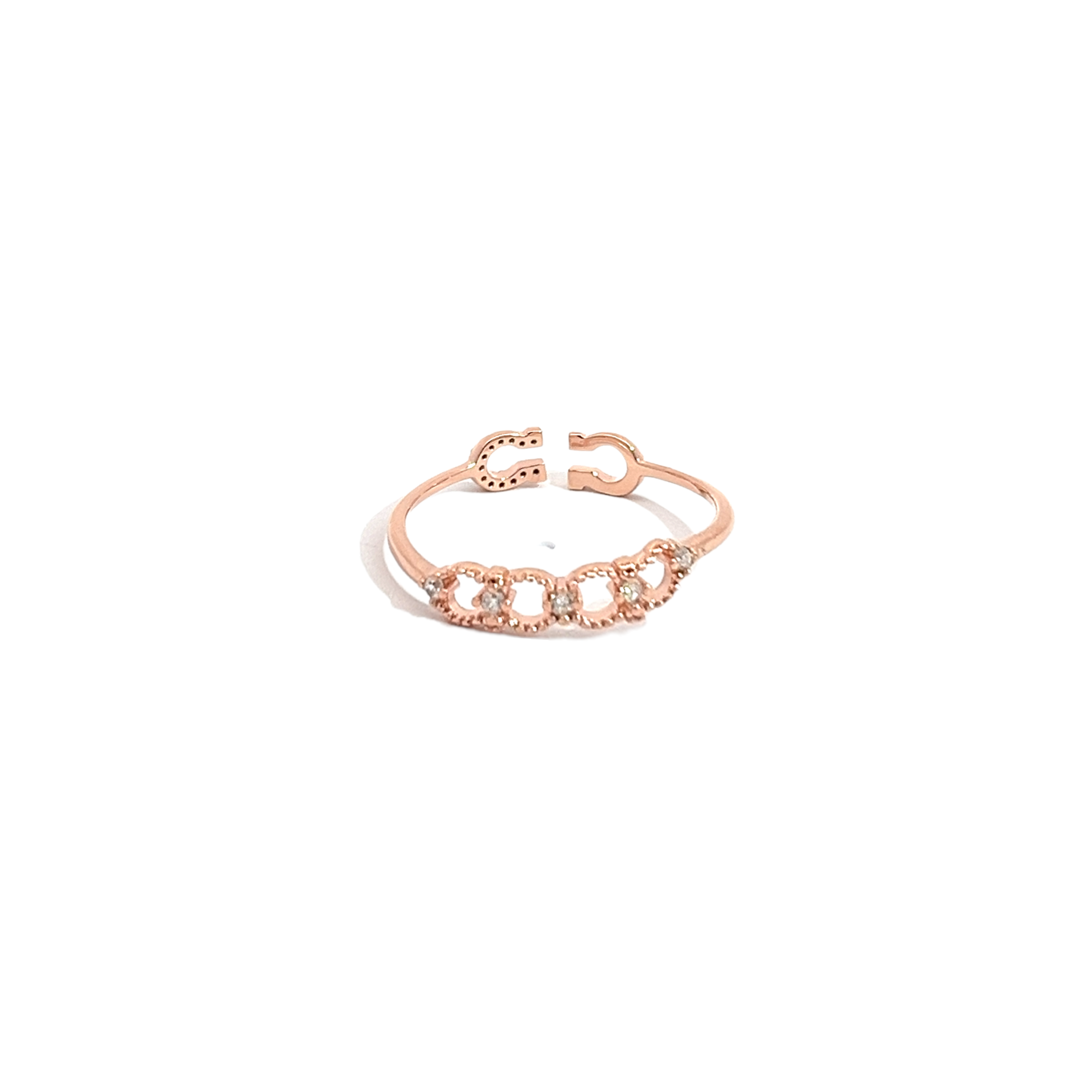 PurpleLuck- Rose Gold Double-Sided Stackable Ring