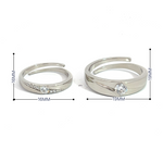 PurpleLuck True Love 925 Silver Couple Bands for Valentines and Wedding gift for Him and Her. Perfect romantic gift