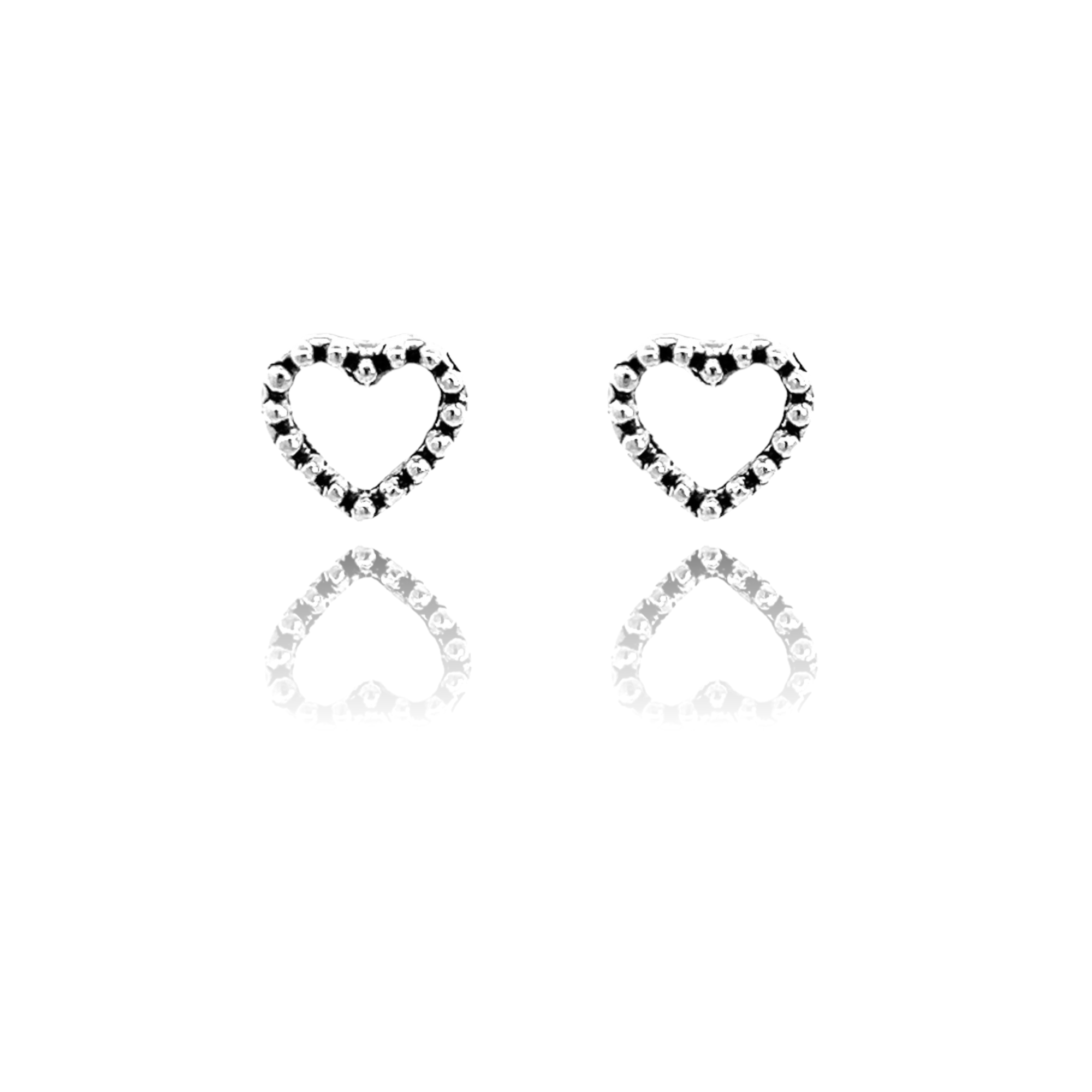 Purpleluck Teresa Oxidized Silver Earrings. Lightweight and heart shaped sterling silver earrings for girls and women