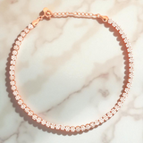 Purpleluck Rose Gold Sunset Shimmer Anklet elegant designer gift for women