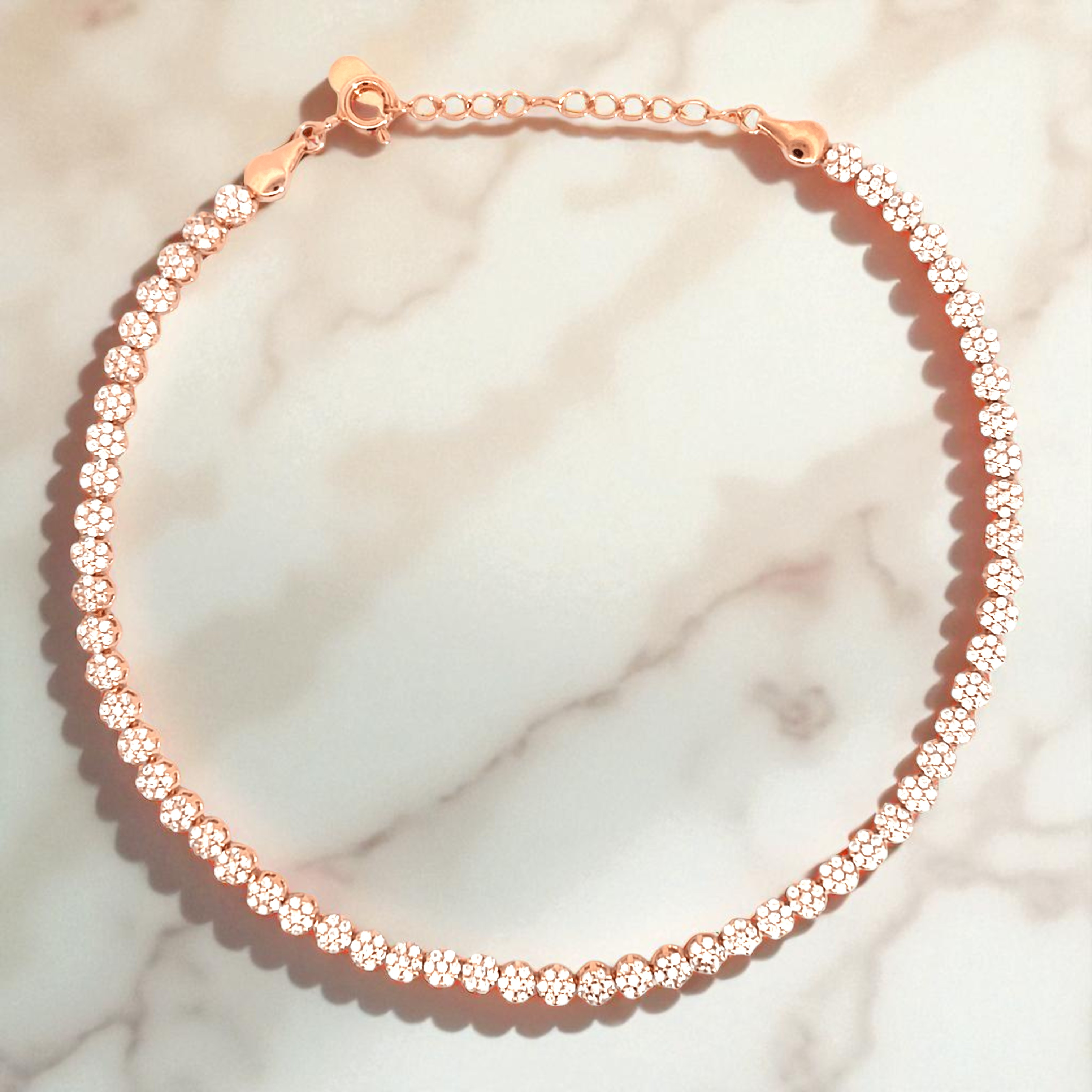 Purpleluck Rose Gold Sunset Shimmer Anklet elegant designer gift for women