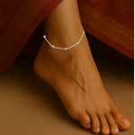 PurpleLuck 925 Silver Mystic Evil Eye Anklet. gifting for girlfriend and daily wear