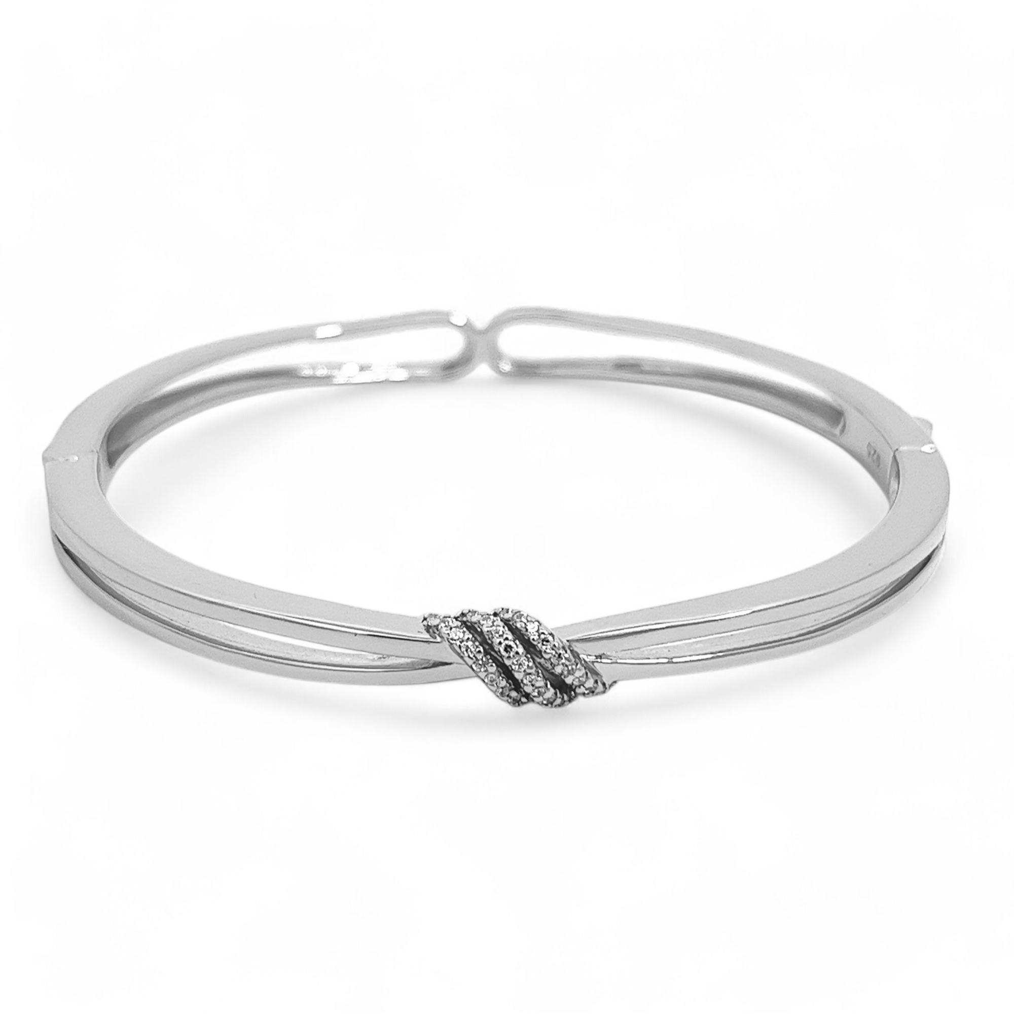 PurpleLuck Vanessa 925 Silver Bracelet. Dual sided festive wear bracelet for women and girls