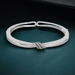 PurpleLuck Vanessa 925 Silver Bracelet. Dual sided festive wear bracelet for women and girls