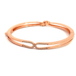 PurpleLuck Vanessa 925 Silver Bracelet in Rose Gold Plating. Dual sided festive wear bracelet for women and girls