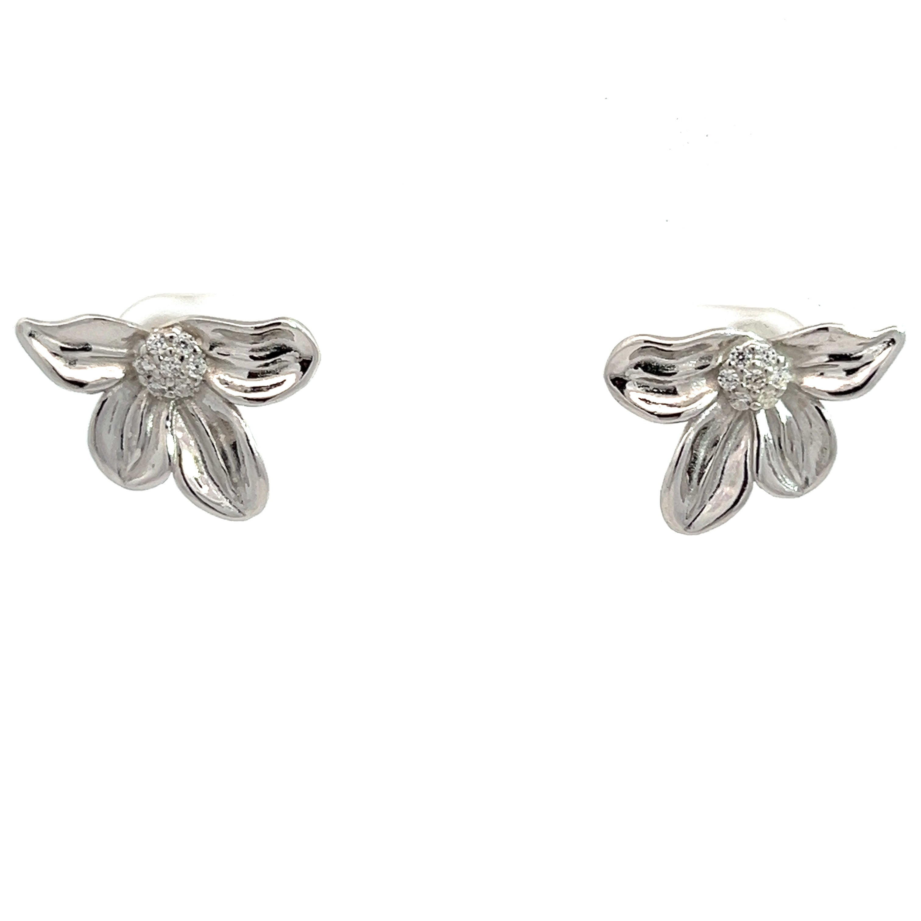 PurpleLuck- Flower Silver Earrings