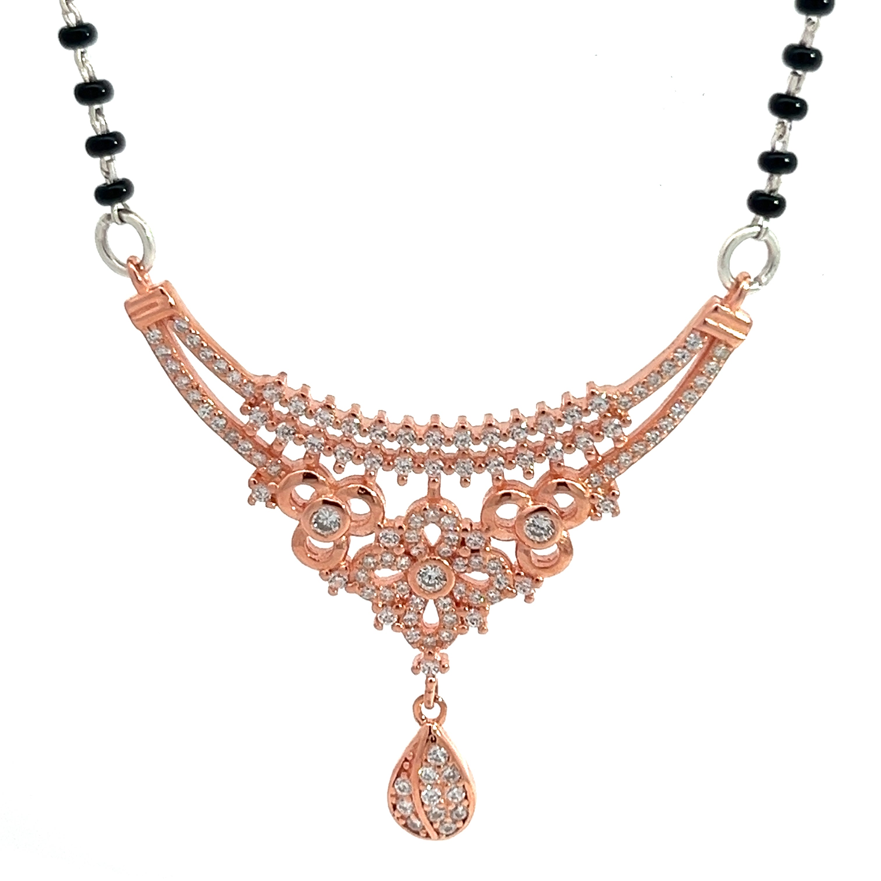 PurpleLuck Aavriti Rose Gold Mangalsutra. Sterling Silver jewellery for women and gift for wife