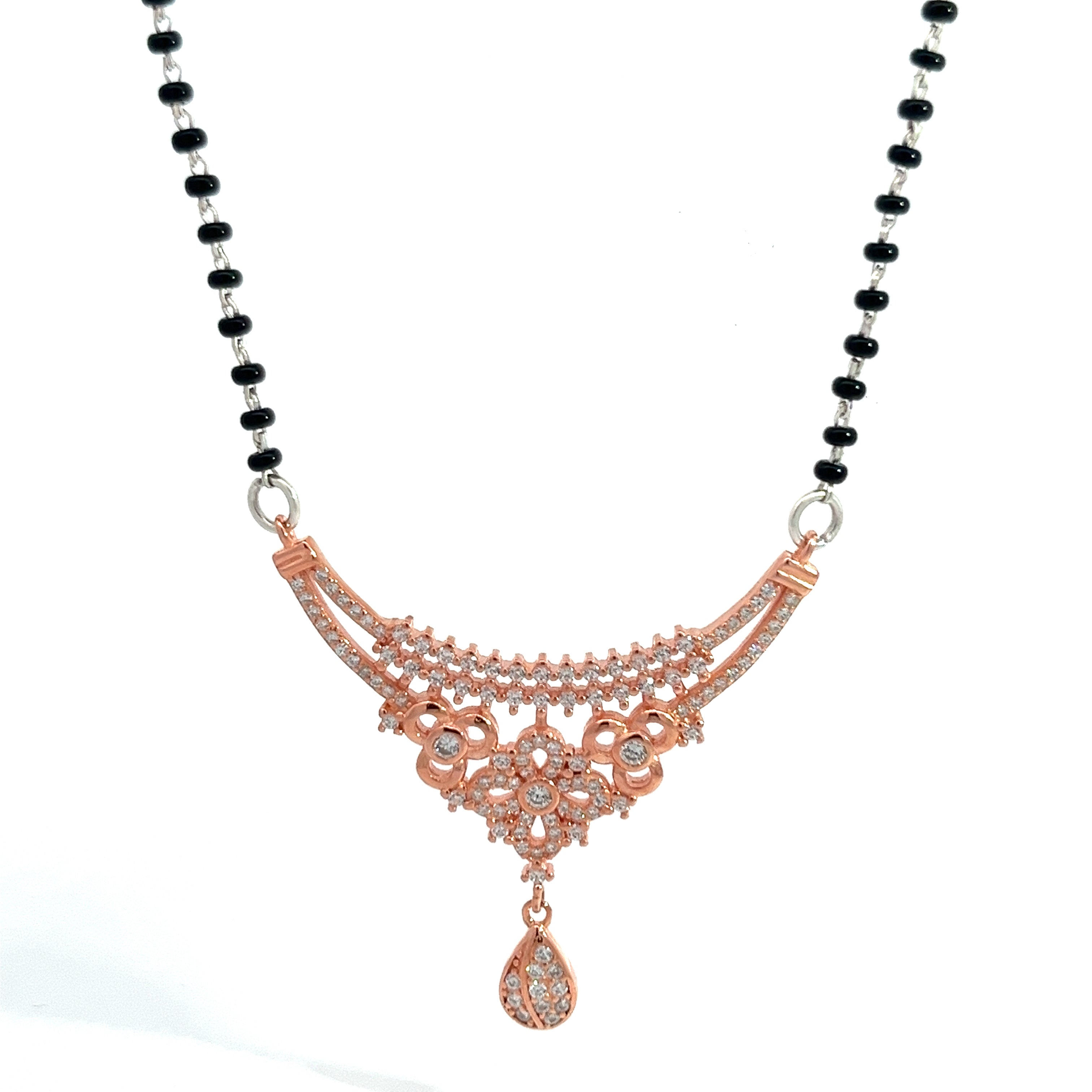 PurpleLuck Aavriti Rose Gold Mangalsutra. Sterling Silver jewellery for women and gift for wife